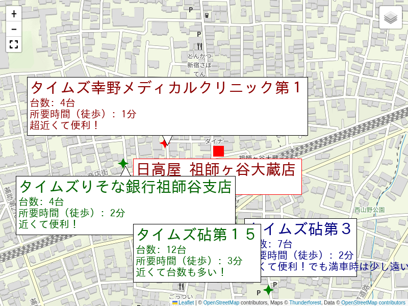 周辺駐車場案内